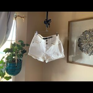 🌞 White High Waisted Shorty Shorts